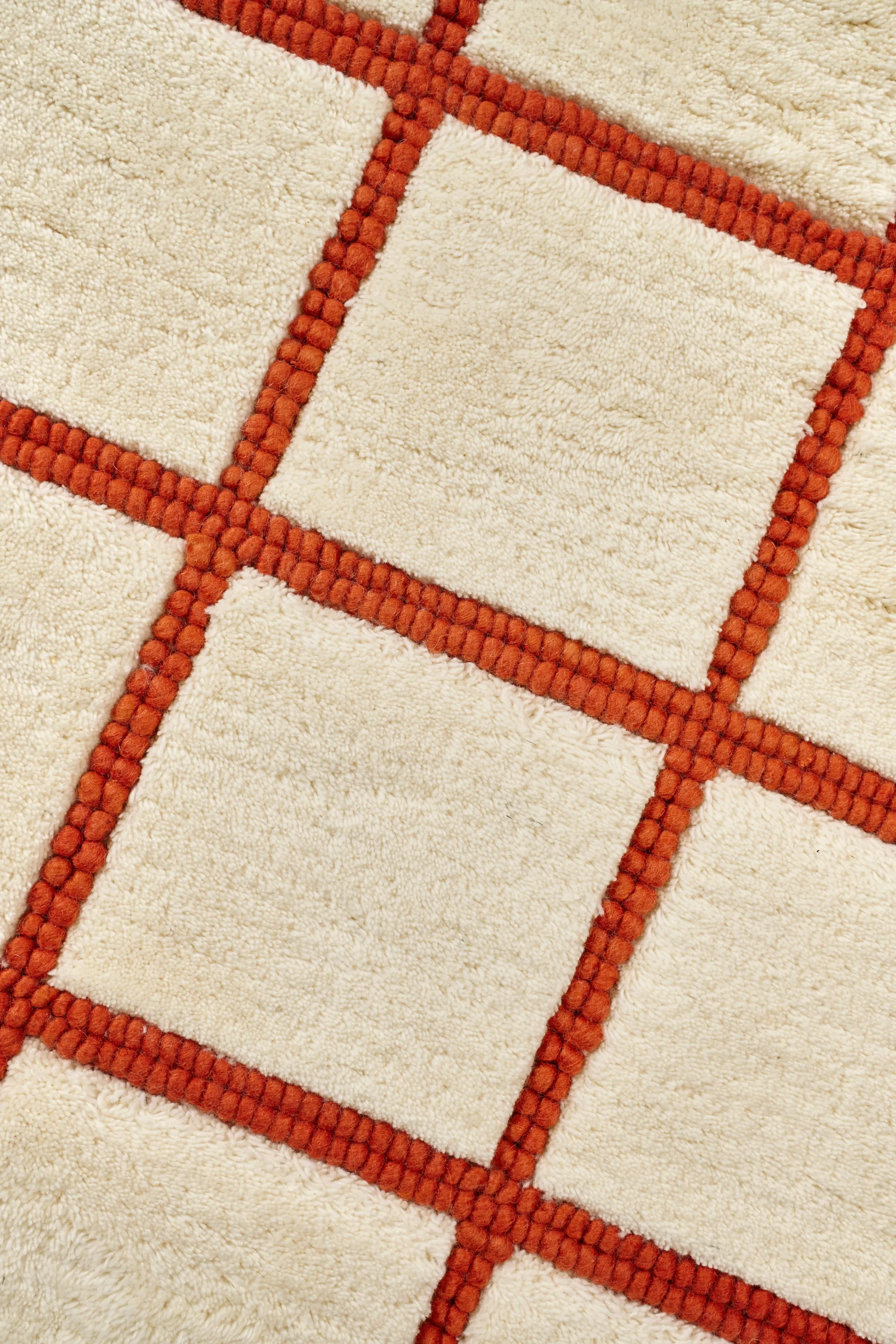 Pasture vloerkleed natuurwit/roest, 170x240 cm Scandi Living