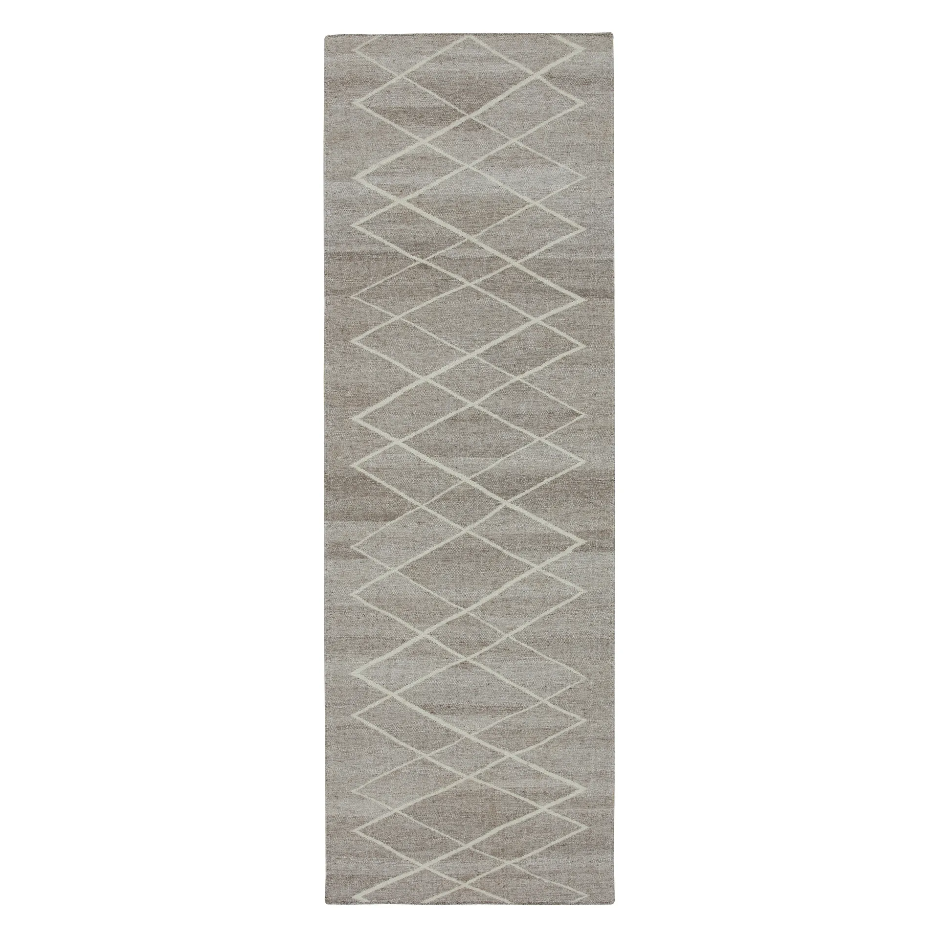 Peak wollen vloerkleed crème, 80 x 240 cm. Scandi Living