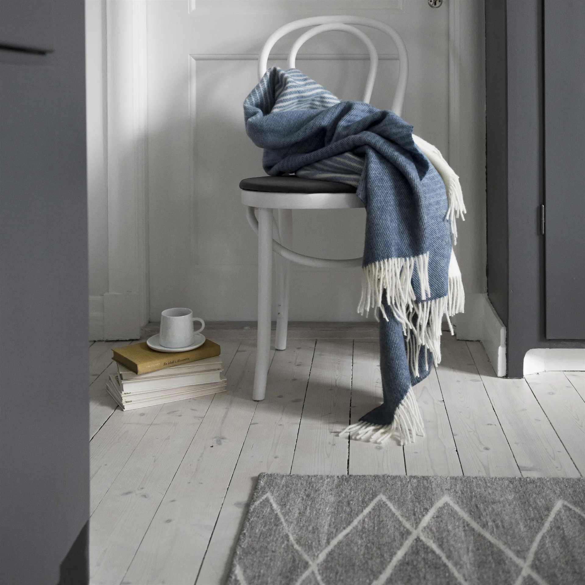 Peak wollen vloerkleed crème, 80 x 240 cm. Scandi Living