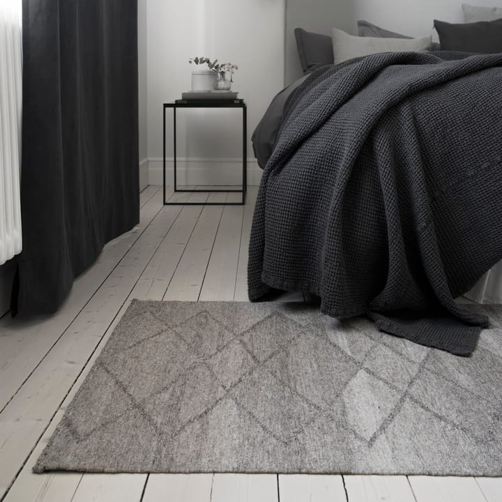 Peak wollen vloerkleed naturel grijs, 80 x 240 cm. Scandi Living