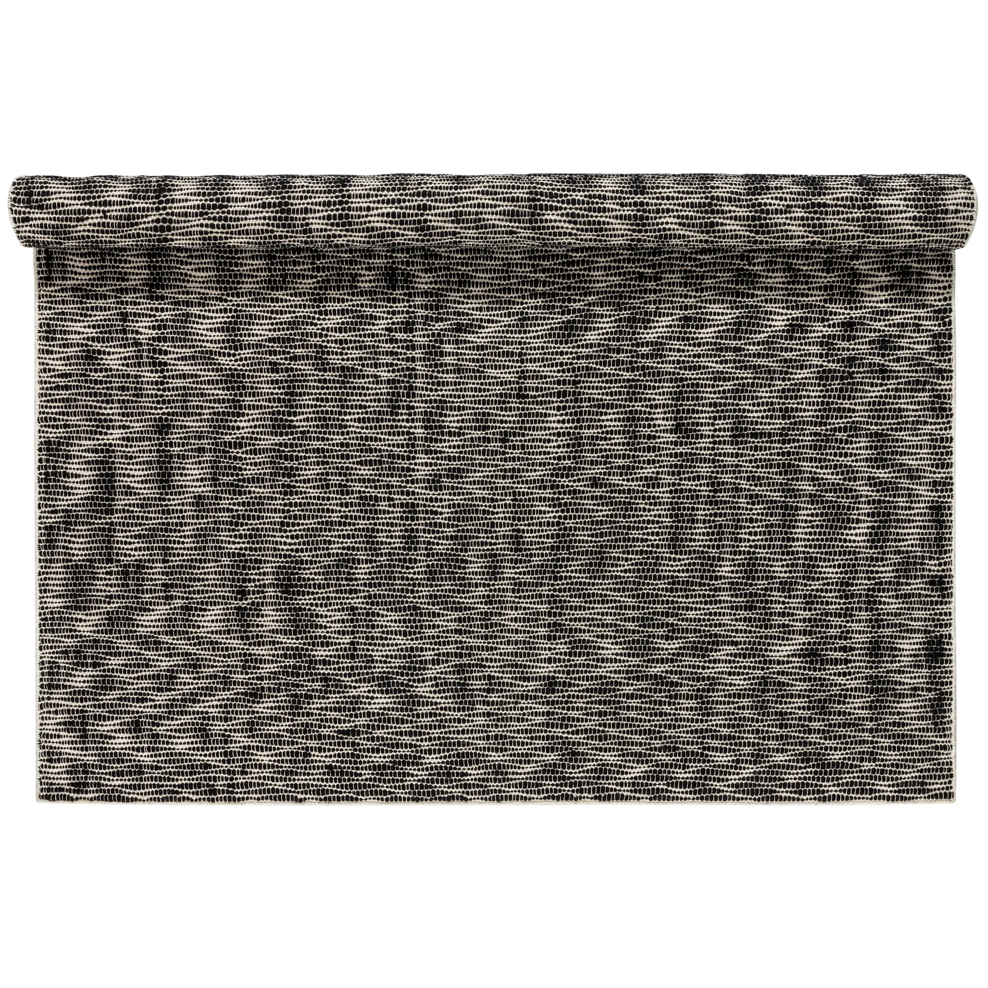 Pebble wollen vloerkleed zwart, 200x300 cm Scandi Living