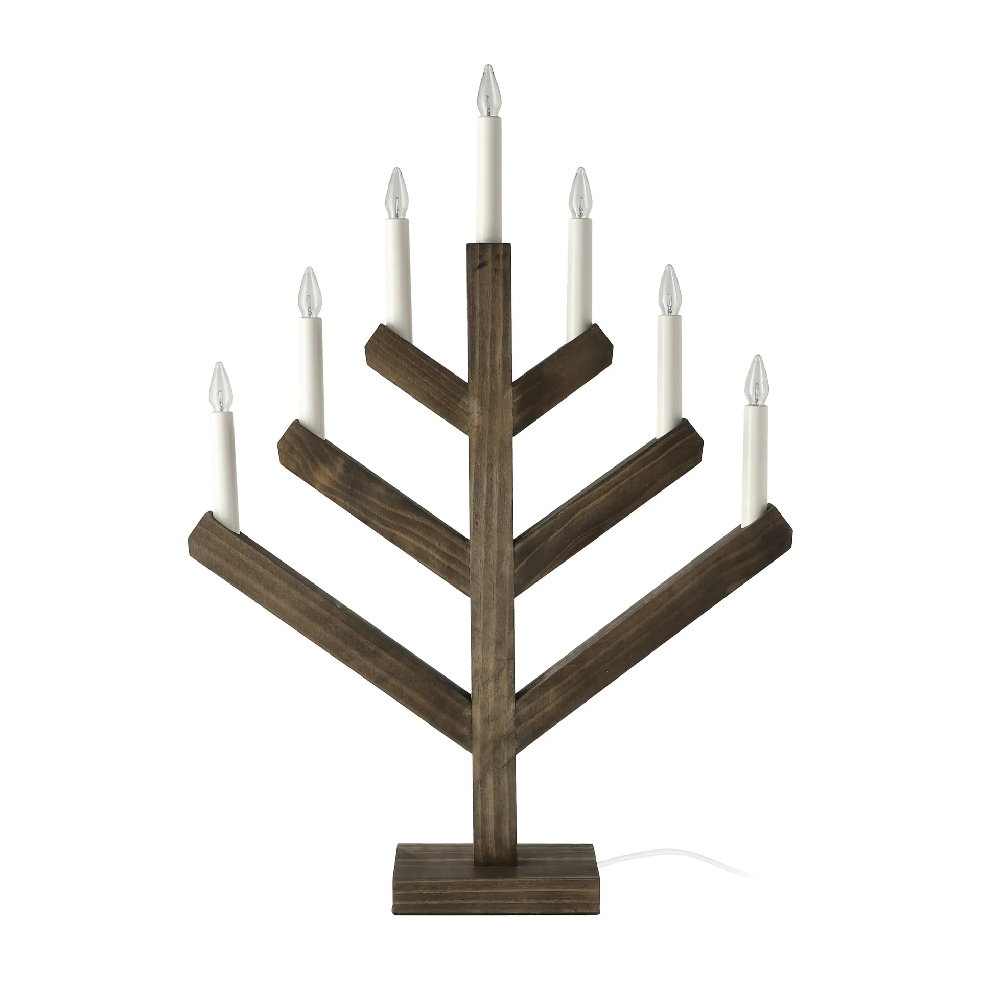 Pine adventskandelaar 62 cm, Donker gebeitst Scandi Living
