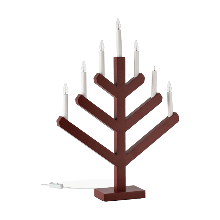 Pine adventskandelaar 62 cm, Rood Scandi Living