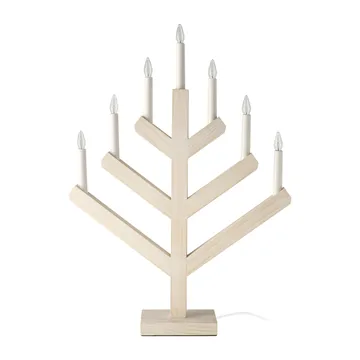 Pine adventskandelaar 62 cm - Wit geglazuurd - Scandi Living