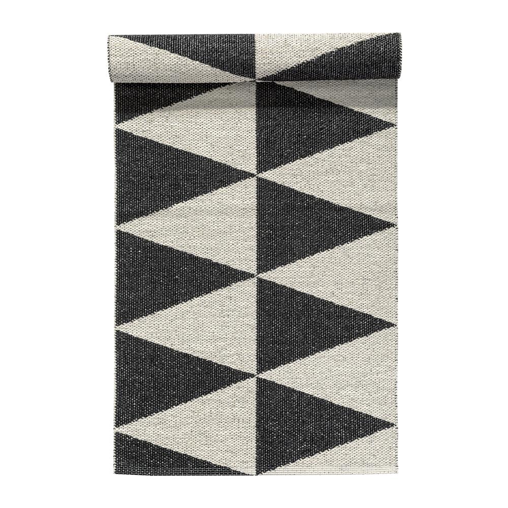 Scandi Living Rime vloerkleed zwart 70 x 150 cm. | Scandinavisch Interieur | Plastic vloerkleden | Zwart