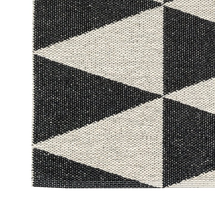 Rime vloerkleed zwart, 70 x 250 cm. Scandi Living