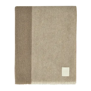 Row gestreepte wollen plaid - Beige, 120x185 cm - Scandi Living