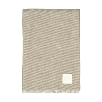 Row gestreepte wollen plaid - Beige, 120x185 cm - Scandi Living
