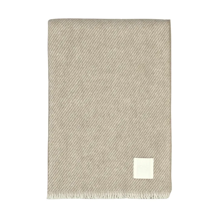Row gestreepte wollen plaid - Beige, 120x185 cm - Scandi Living