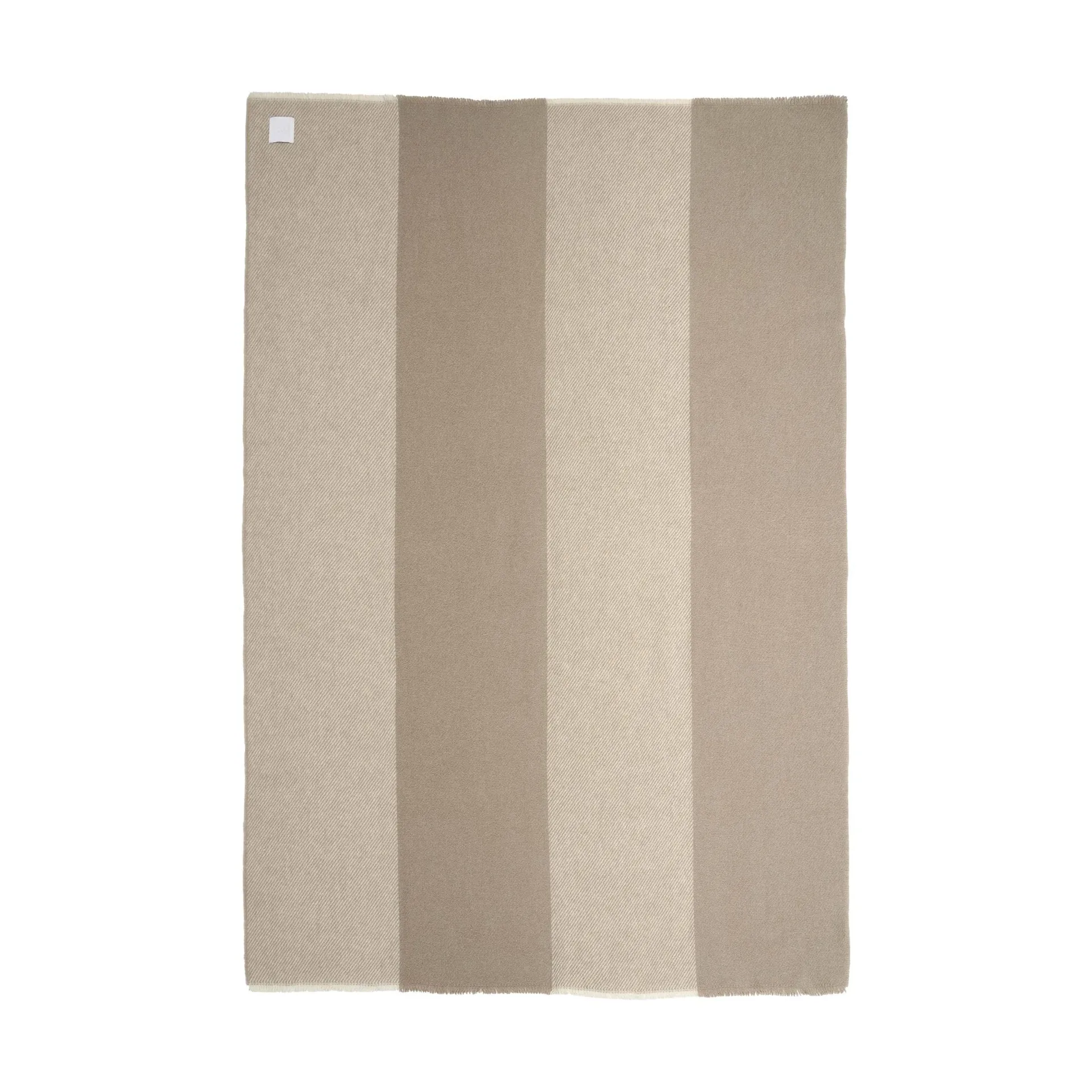 Row gestreepte wollen plaid, Beige, 120x185 cm Scandi Living