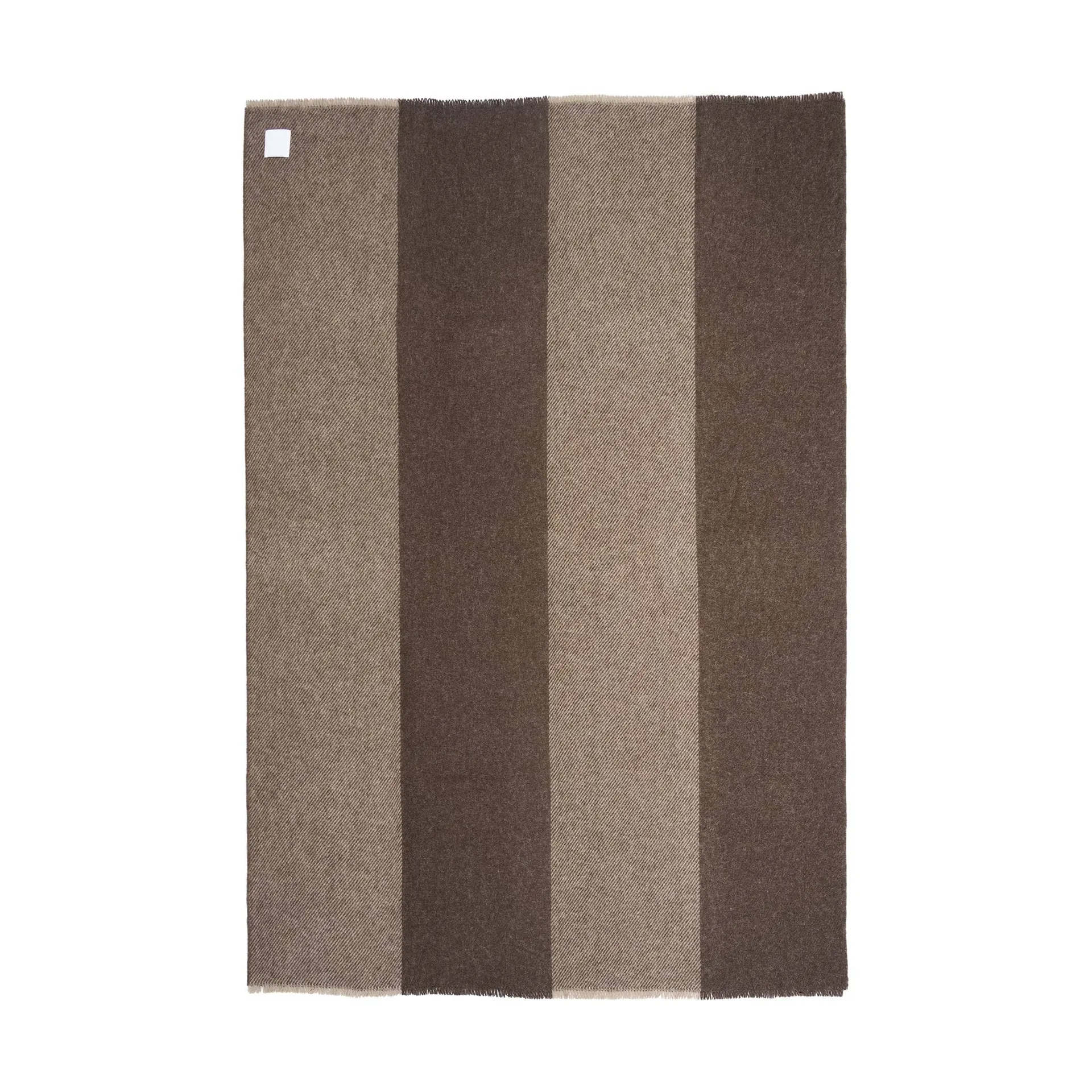 Row gestreepte wollen plaid, bruin, 120x185 cm Scandi Living