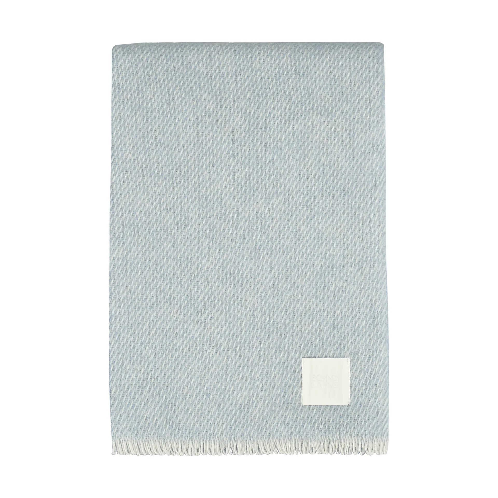 Row gestreepte wollen plaid, lichtblauw, 120x185 cm Scandi Living