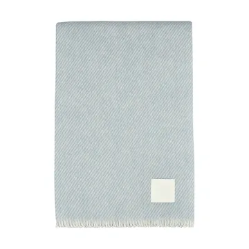 Row gestreepte wollen plaid - lichtblauw, 120x185 cm - Scandi Living