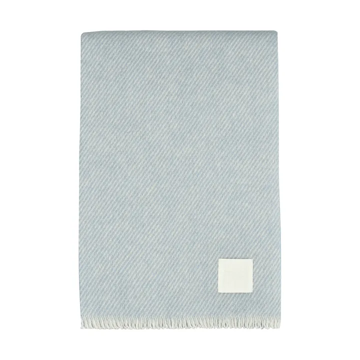 Row gestreepte wollen plaid - lichtblauw, 120x185 cm - Scandi Living