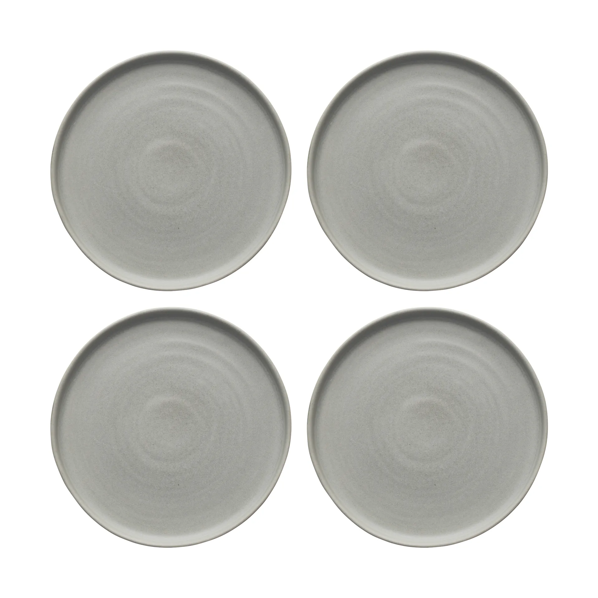 Scandi Living Sandsbro bordje lichtgrijs, o20 cm, 4-pack