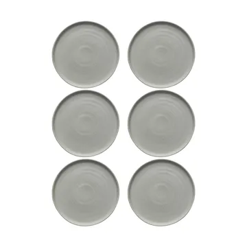 Sandsbro bordje lichtgrijs, Ø20 cm, 6-pack - Scandi Living