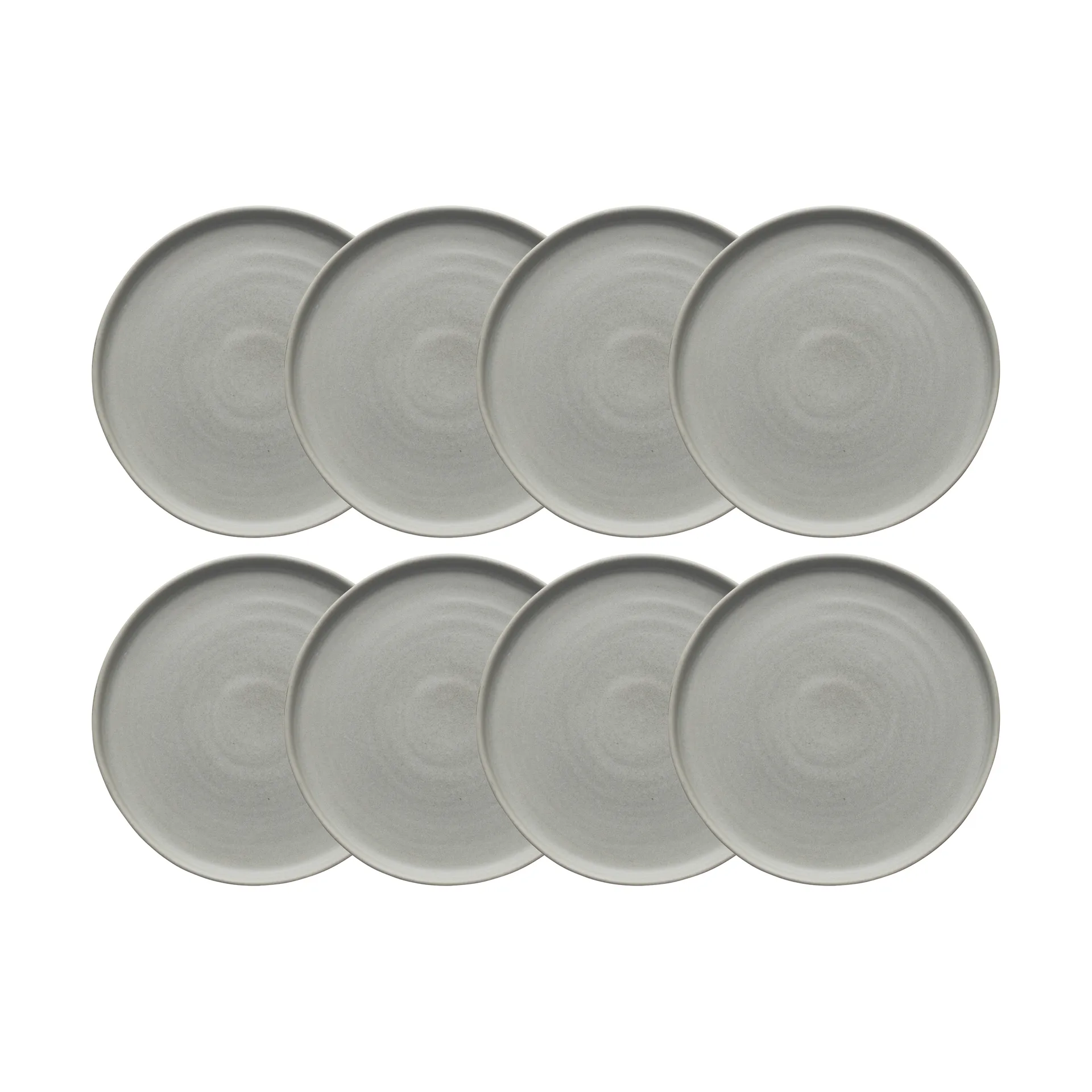 Sandsbro bordje lichtgrijs, Ø20 cm, 8-pack,  Scandi Living