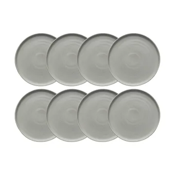 Sandsbro bordje lichtgrijs, Ø20 cm, 8-pack - Scandi Living