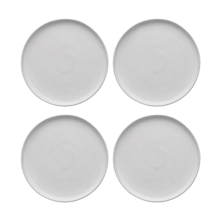 Sandsbro bordje offwhite, Ø20 cm, 4-pack - Scandi Living