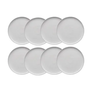 Sandsbro bordje offwhite, Ø20 cm, 8-pack - Scandi Living