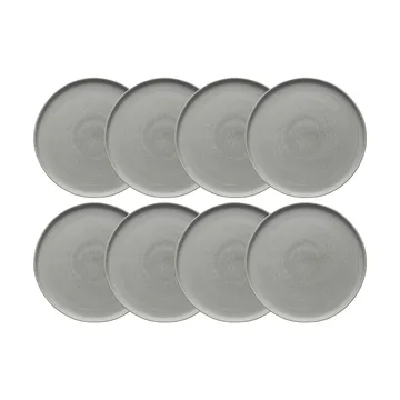 Sandsbro dinerbord lichtgrijs, Ø26 cm, 8-pack - Scandi Living