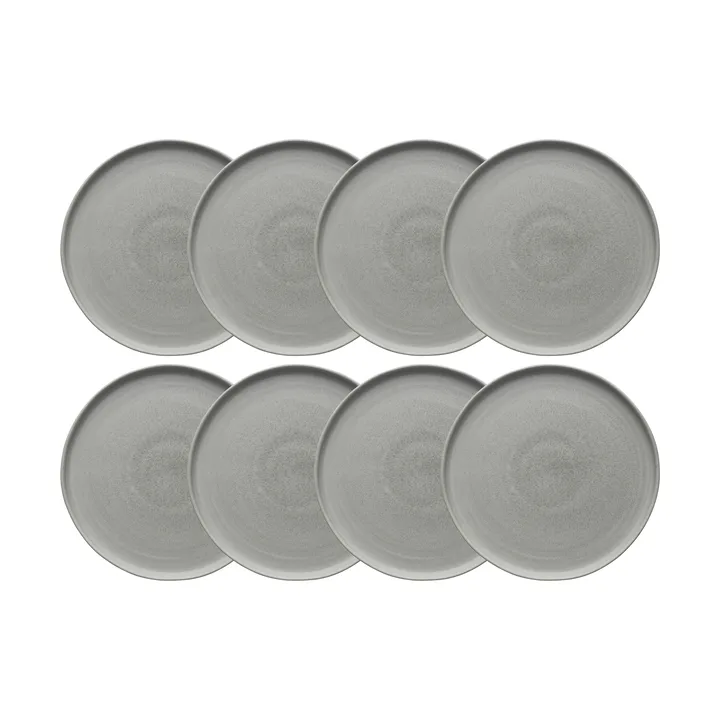 Sandsbro dinerbord lichtgrijs, Ø26 cm, 8-pack - Scandi Living