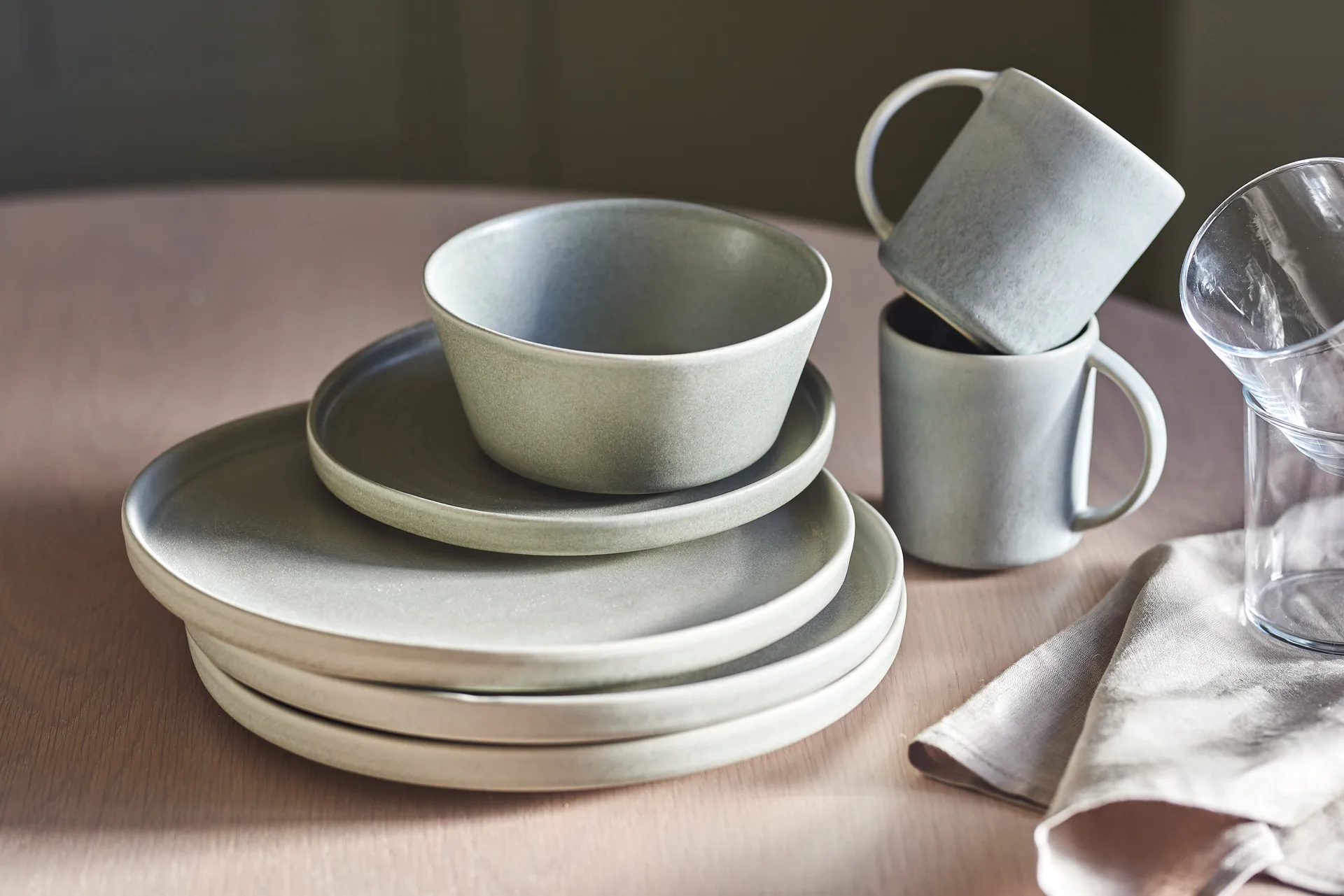 Sandsbro dinerbord lichtgrijs, Ø26 cm, 8-pack,  Scandi Living