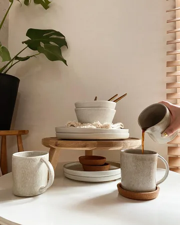 Sandsbro pastabord lichtgrijs, Ø23 cm, 8-pack - Scandi Living