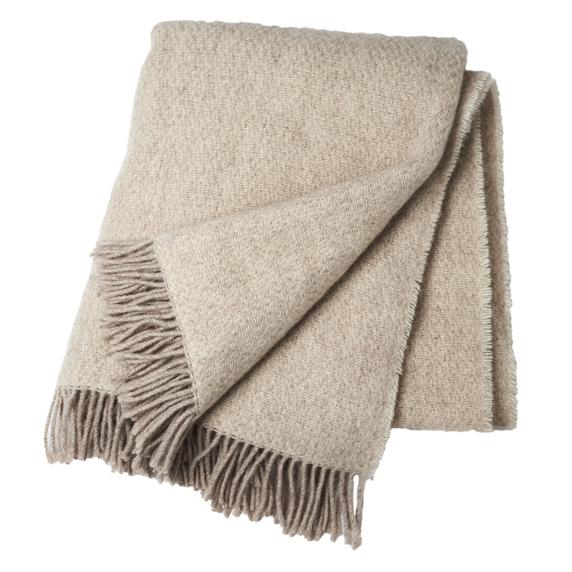 Sandstone wollen plaid 130x180 cm, Beige Scandi Living