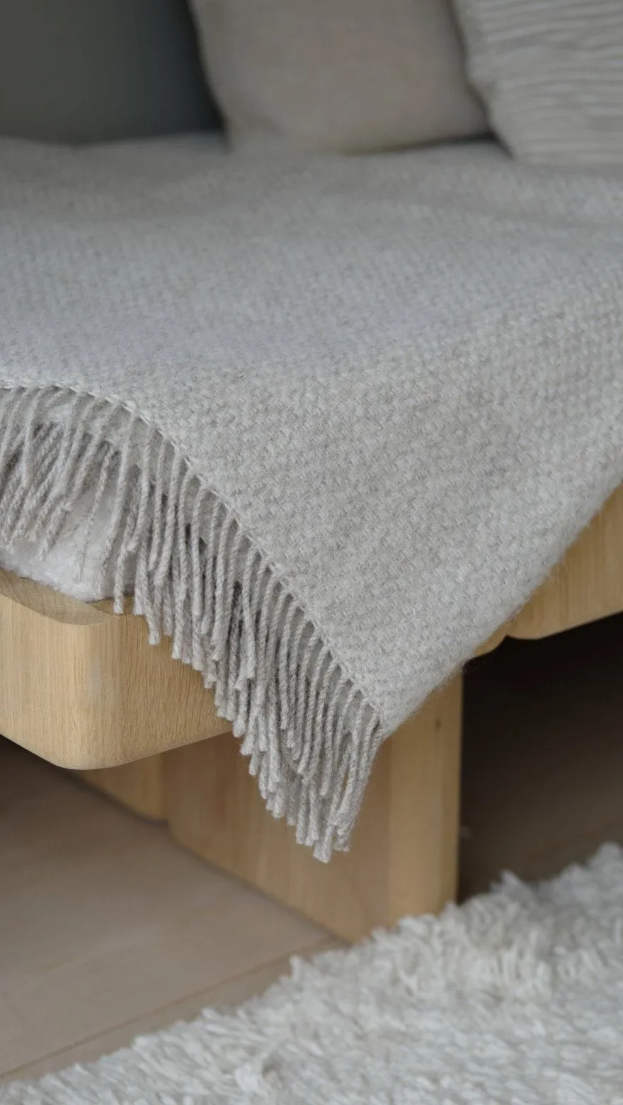 Sandstone wollen plaid 130x180 cm, Beige Scandi Living