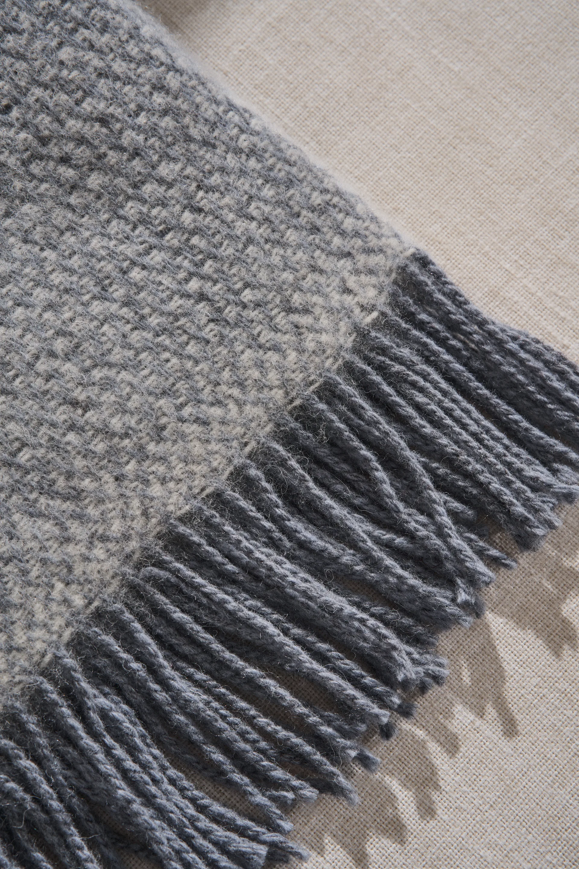 Sandstone wollen plaid 130x180 cm, Blauwgrijs Melange Scandi Living