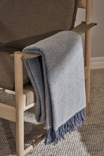 Sandstone wollen plaid 130x180 cm - Blauwgrijs Melange - Scandi Living
