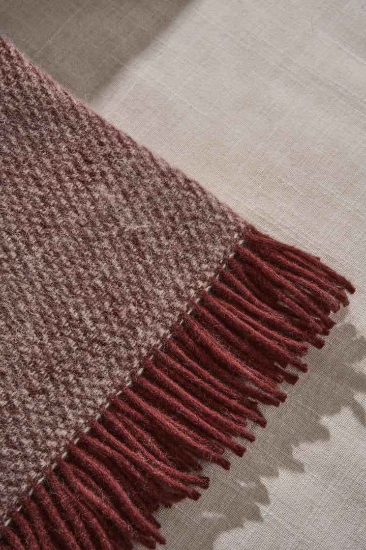 Sandstone wollen plaid 130x180 cm, Burgundy Scandi Living