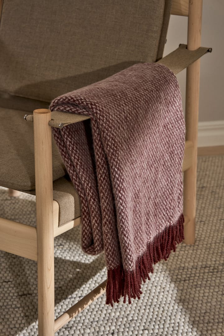 Sandstone wollen plaid 130x180 cm, Burgundy Scandi Living