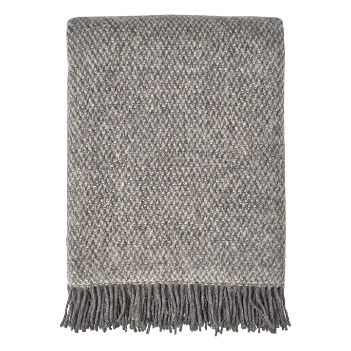 Sandstone wollen plaid 130x180 cm - Grijs - Scandi Living