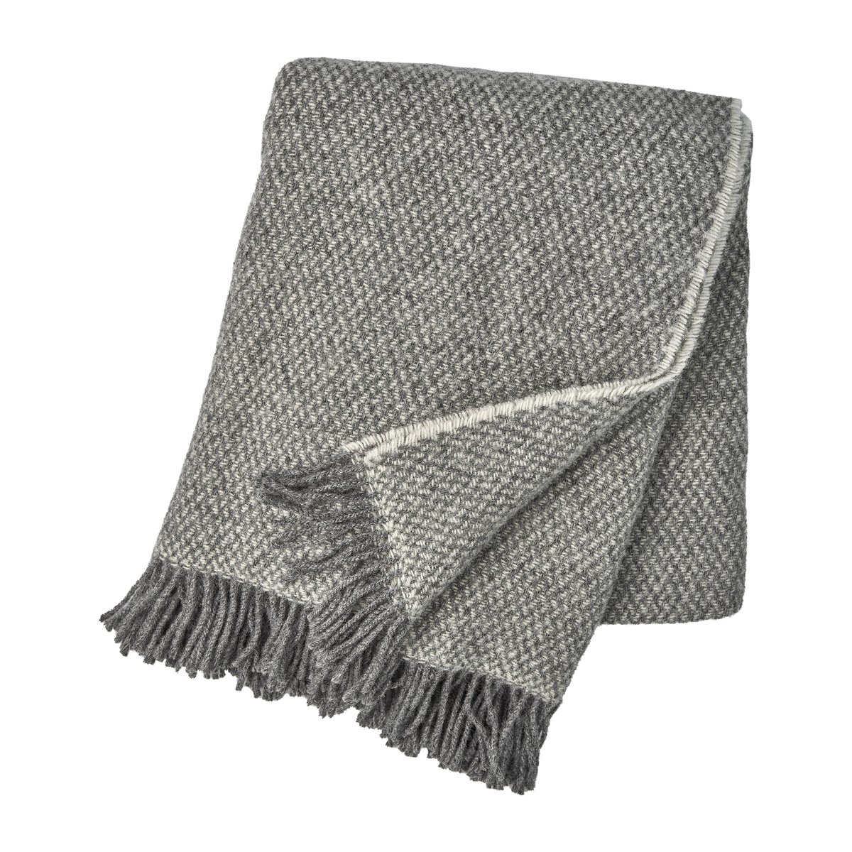 Scandi Living Sandstone wollen plaid 130x180 cm Grijs