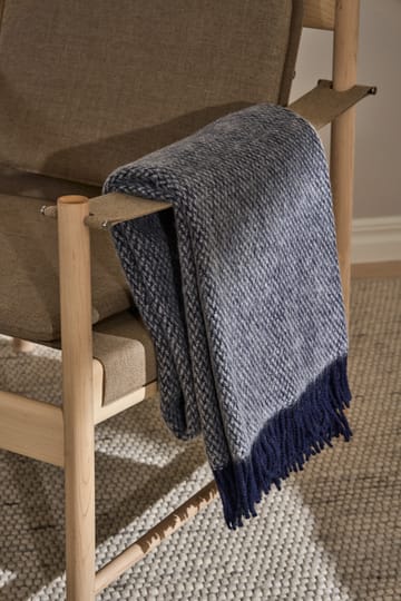 Sandstone wollen plaid 130x180 cm - Indigo blauw - Scandi Living