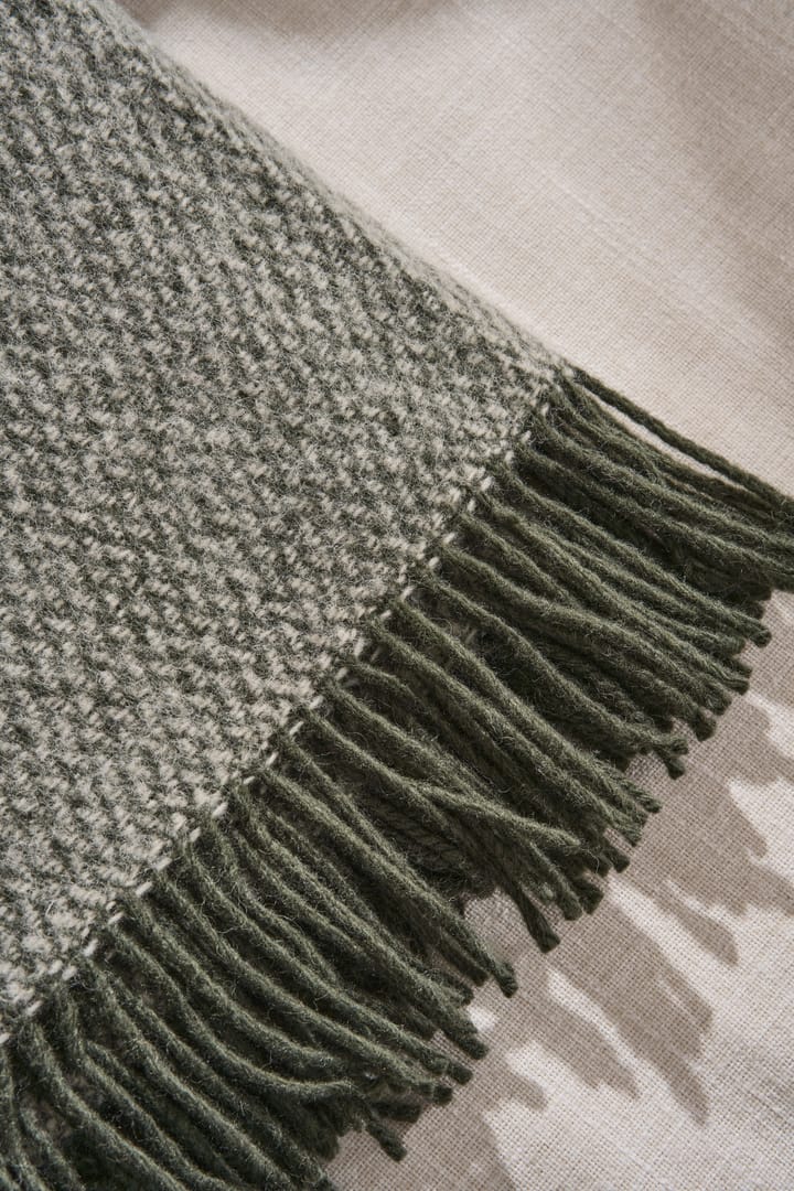 Sandstone wollen plaid 130x180 cm, Khaki groen Scandi Living