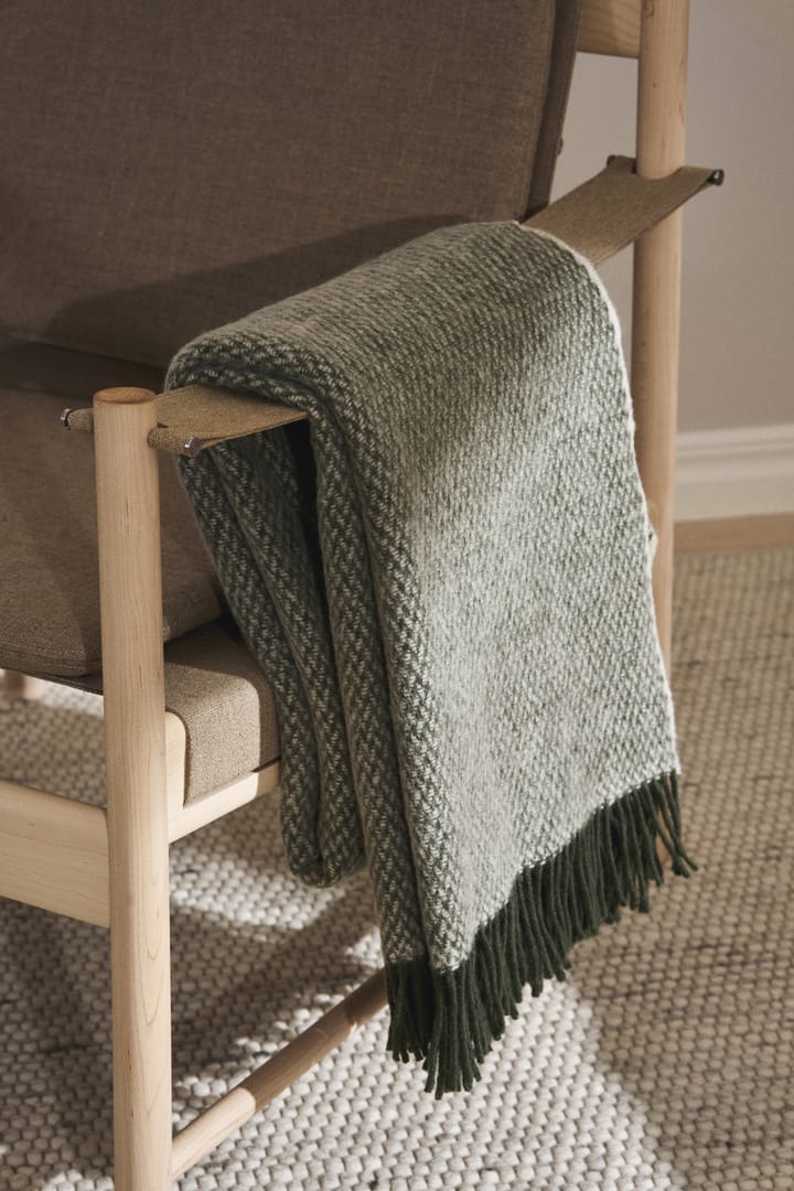 Sandstone wollen plaid 130x180 cm, Khaki groen Scandi Living