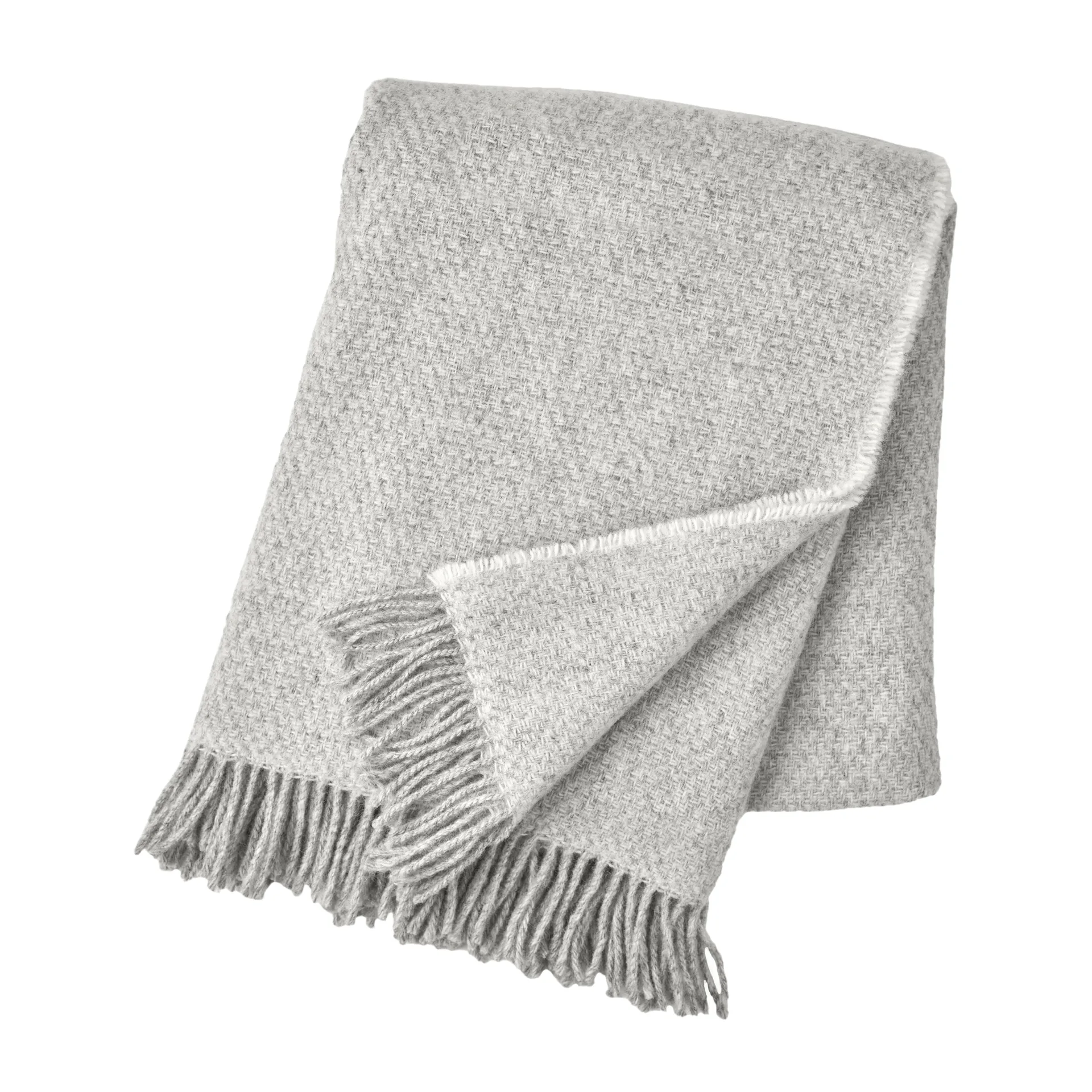 Sandstone wollen plaid 130x180 cm, Lichtgrijs Scandi Living