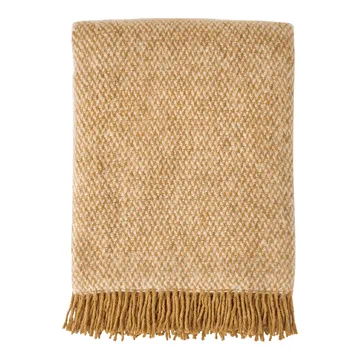 Sandstone wollen plaid 130x180 cm - Mosterd - Scandi Living