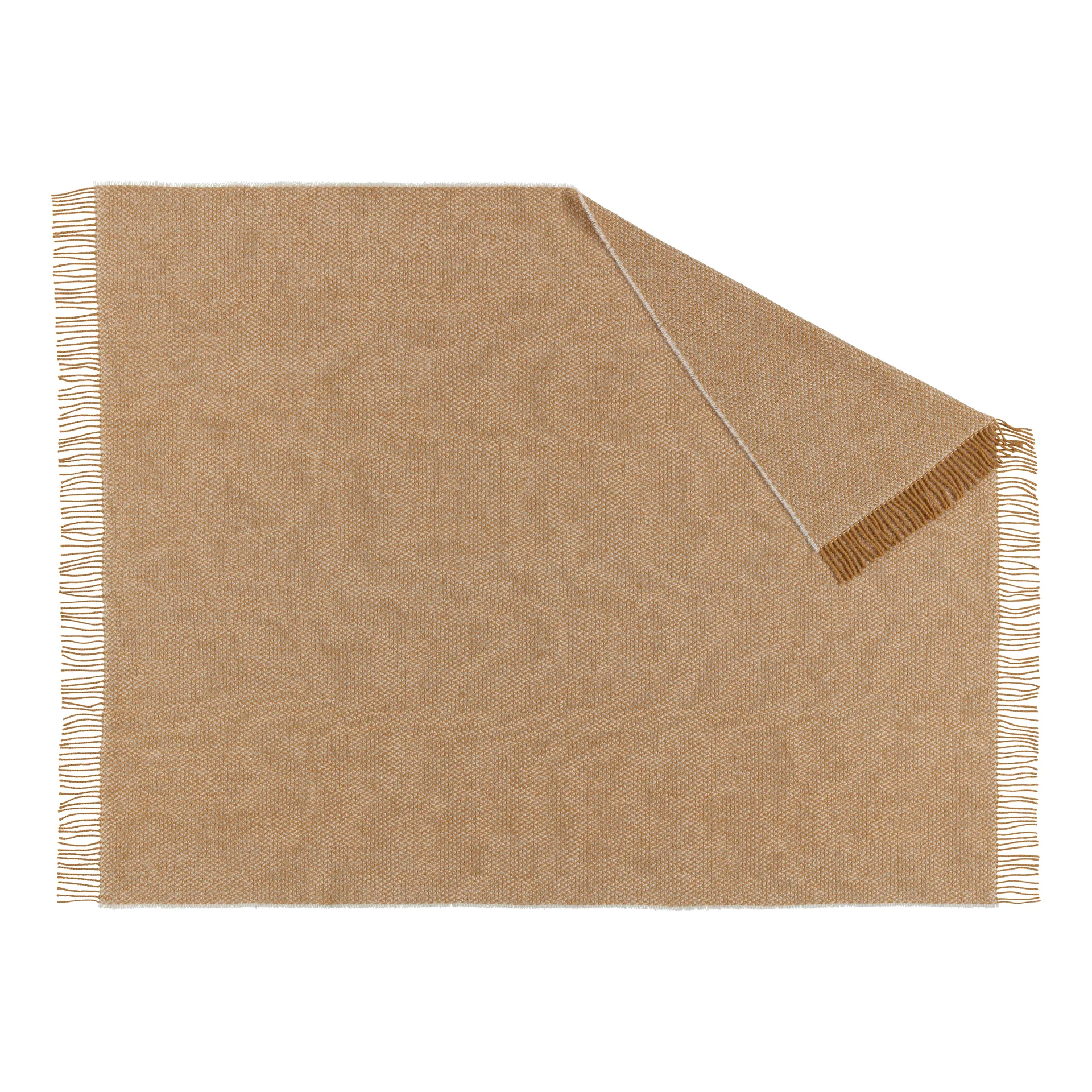 Sandstone wollen plaid 130x180 cm, Mosterd Scandi Living