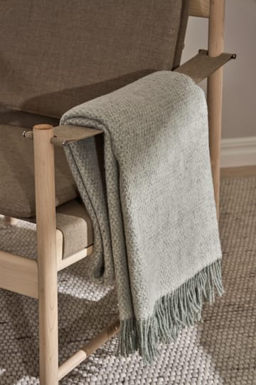 Sandstone wollen plaid 130x180 cm - Sage Melange - Scandi Living