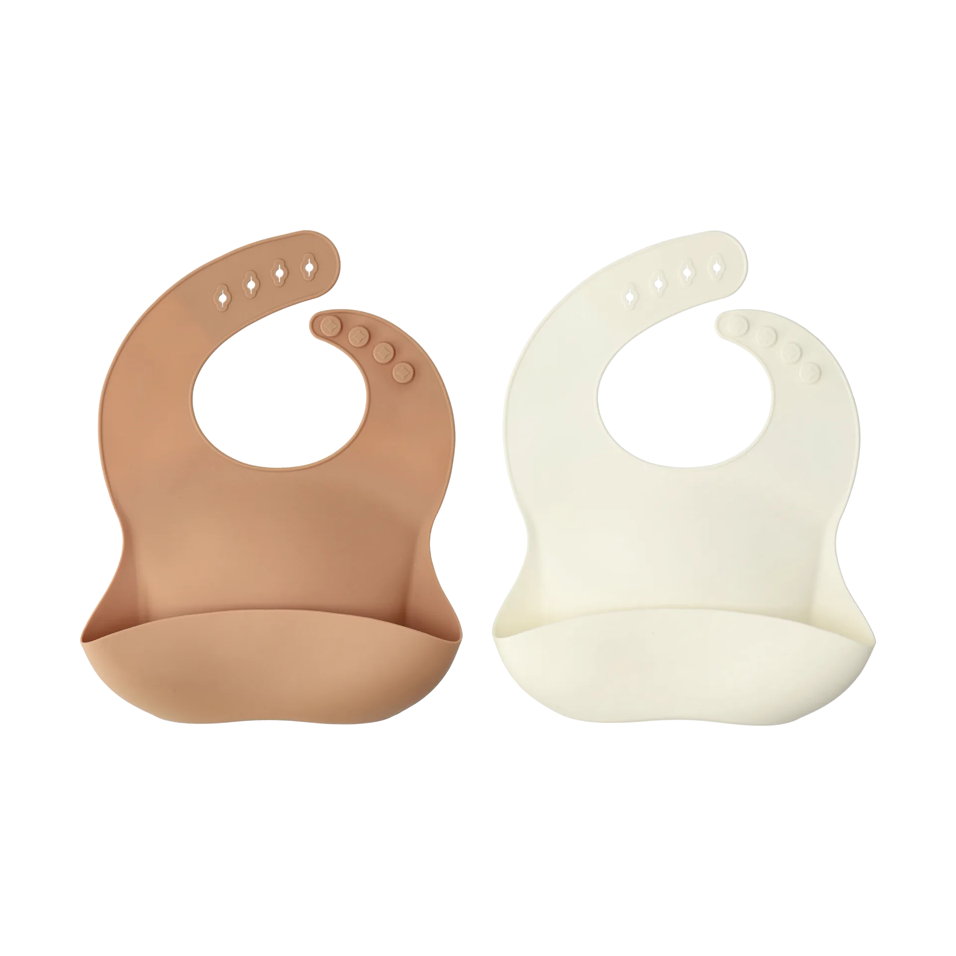 Silly slabbetje siliconen 2-pack, Vanilla-hazel Scandi Living