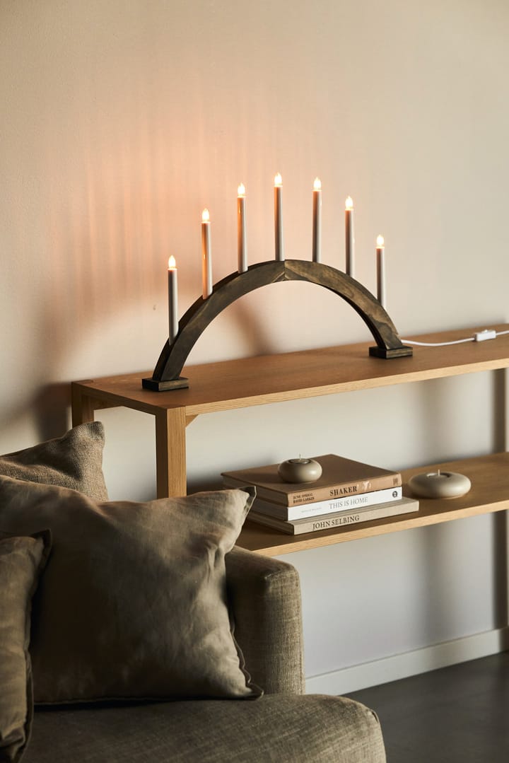 Sky adventskandelaar boog 41 cm, Donker gebeitst Scandi Living