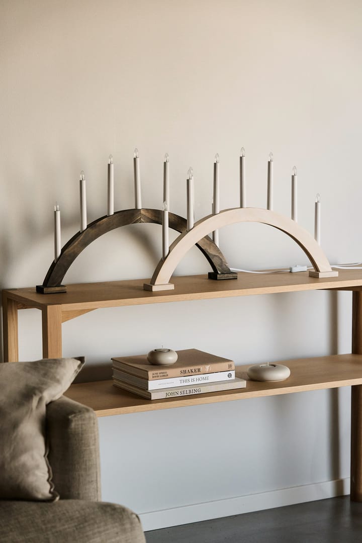 Sky adventskandelaar boog 41 cm, Donker gebeitst Scandi Living