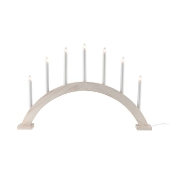 Sky adventskandelaar boog 41 cm - Wit geglazuurd - Scandi Living