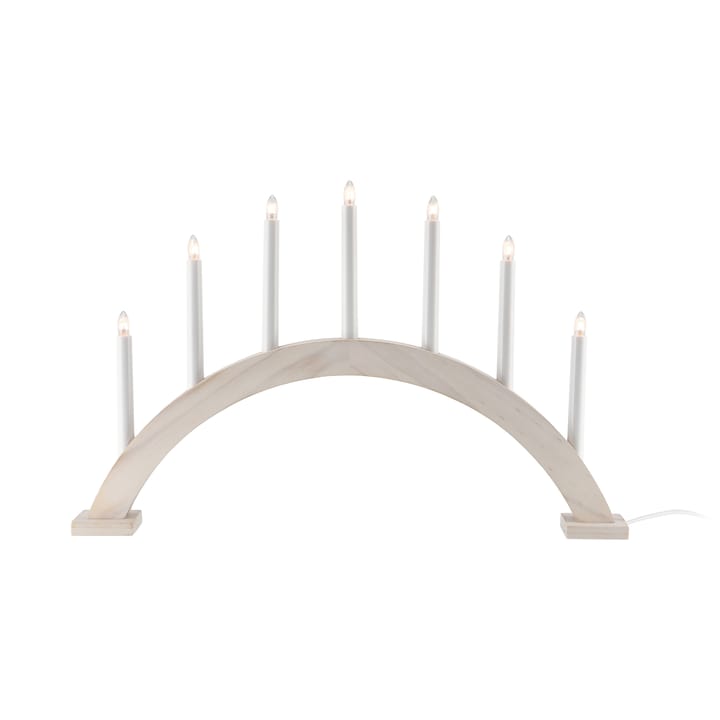 Sky adventskandelaar boog 41 cm, Wit geglazuurd Scandi Living