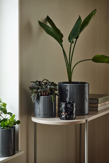 Sleek bloempot Ø12 cm - Charcoal - Scandi Living