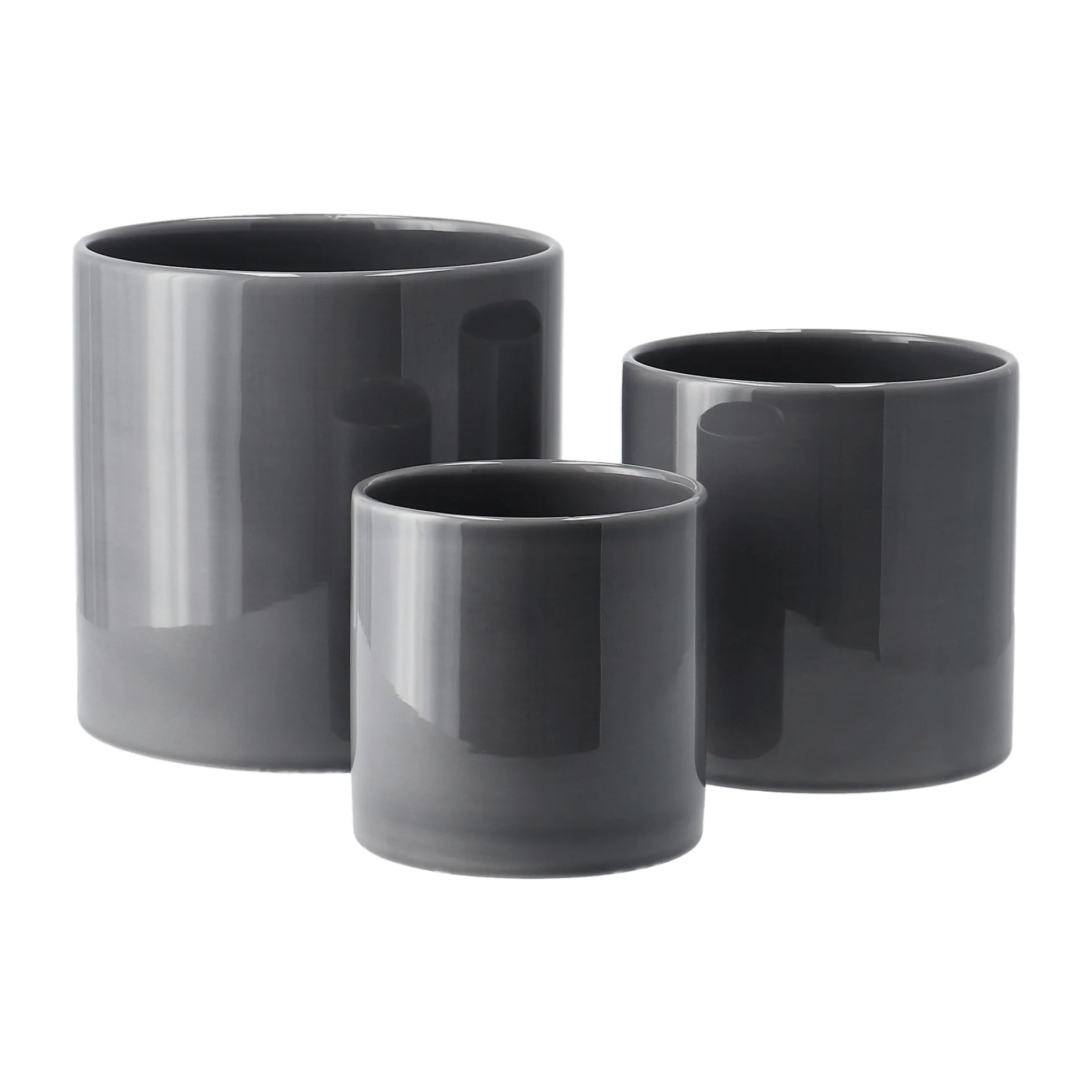 Sleek bloempot Ø12 cm, Charcoal Scandi Living